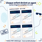 Aperçu avec filigrane — cartes du kit Espions en Mission Secrète, PDF à télécharger.