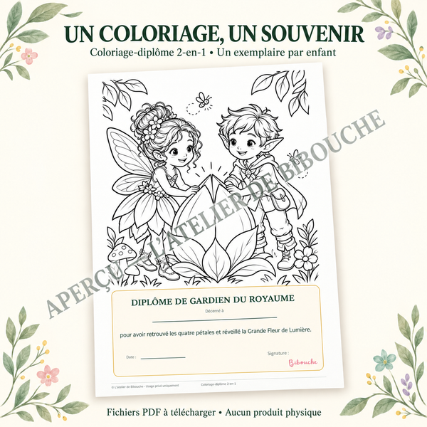 Extrait 3 du kit Le Royaume des Fées et des Elfes — Kit anniversaire à imprimer 3–5 ans